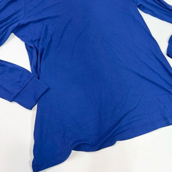 Universal Standard Foundation Turtleneck Top Womens Large Blue Long Sleeve - Picture 2 of 11